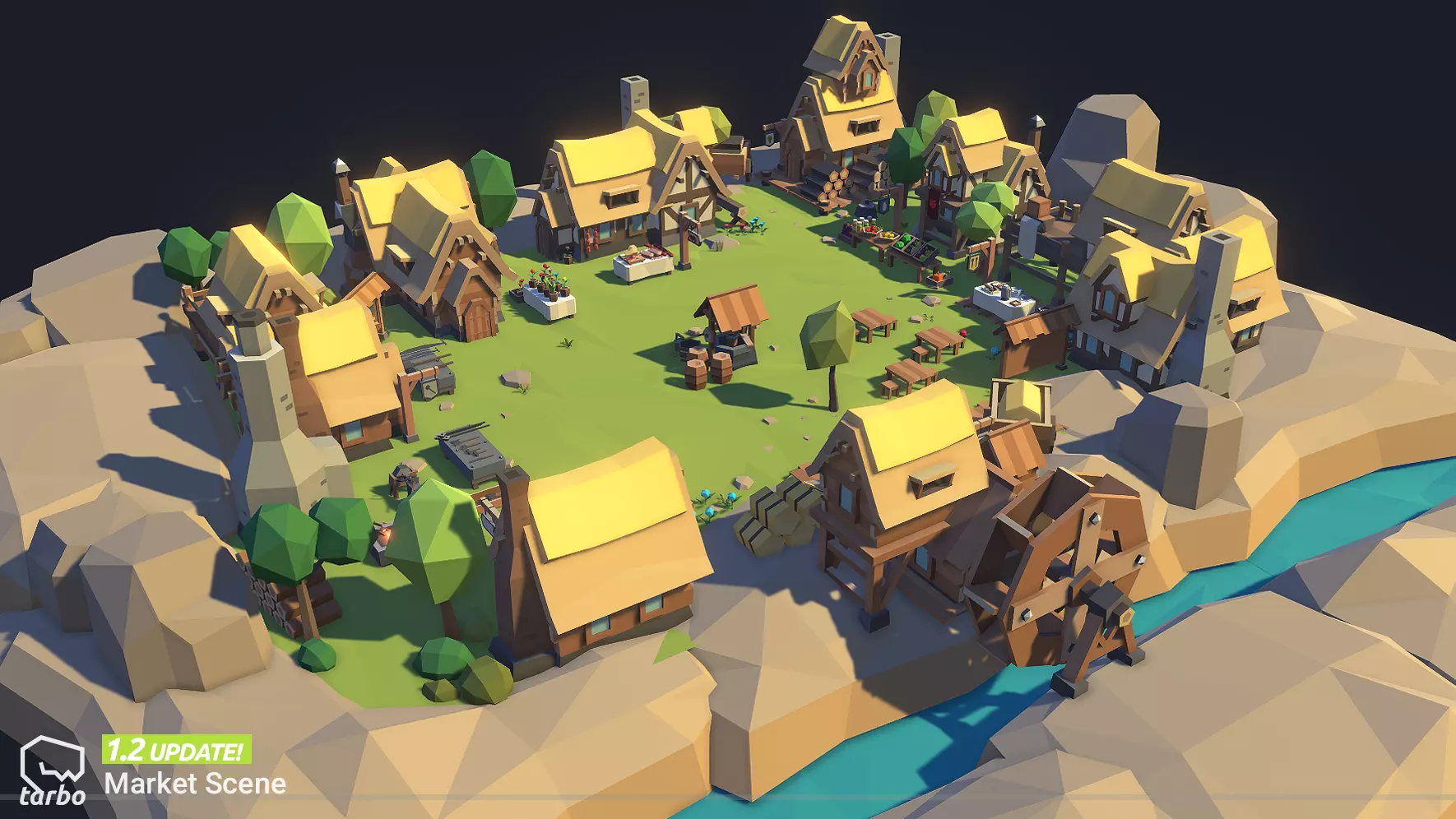 33 4 Advertisement Fantasy Village Pack - Low Poly 3D Art - Image 3
