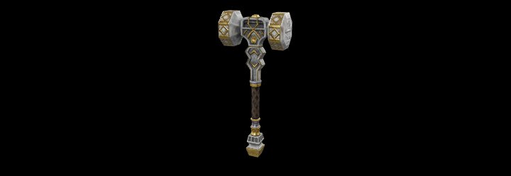 Stylized Medieval Dwarven Hammer 3D Model – Fantasy RPG Weapon Prop with Hand Painted Textures for Unity, Unreal Engine & Blender Game Development Projects