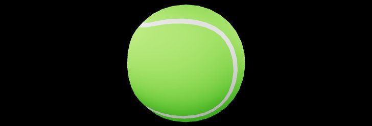 Green Tennis Ball 3D Model – Game Ready Sports Prop for Tennis Games, Training Simulations, Physics Demos & PBR Rendering in Unity & Unreal Engine