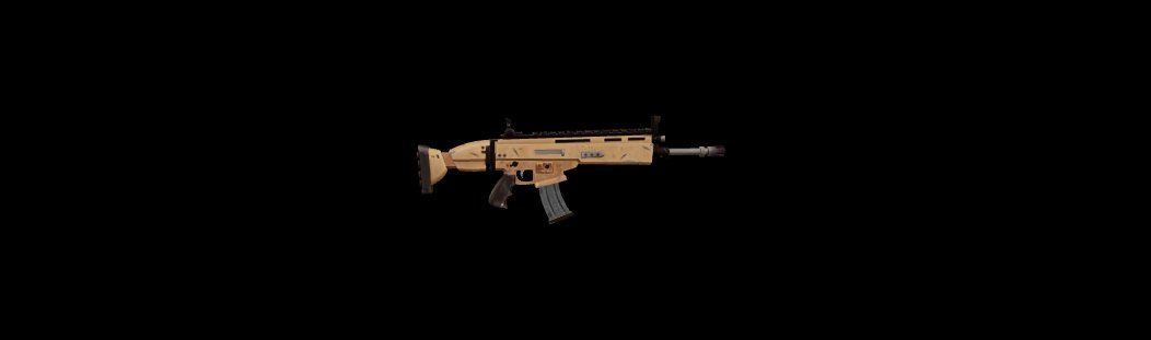 Scar Assault Rifle 3D Model – Fortnite Inspired Weapon Prop for FPS Games, Shooter Animations, Fan Films & Metaverse Avatars in Unity & Unreal Engine