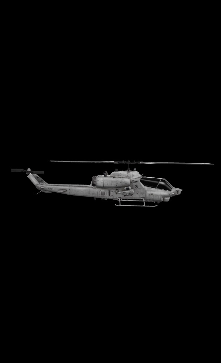 Super Cobra Attack Helicopter 3D Model – Armed Military Aircraft Asset
