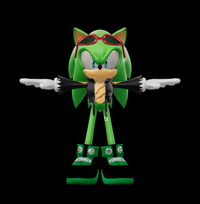 Scourge the Hedgehog UE5 3D Model GLB Download
