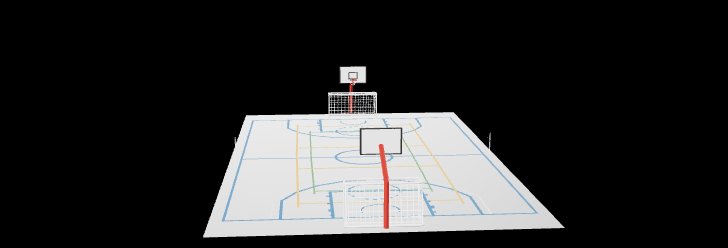 Game Ready Sport Court 3D Model – Versatile Basketball, Tennis, Volleyball Surface for Sports Games, Architectural Visualization & Training Simulations in Unity & Unreal Engine