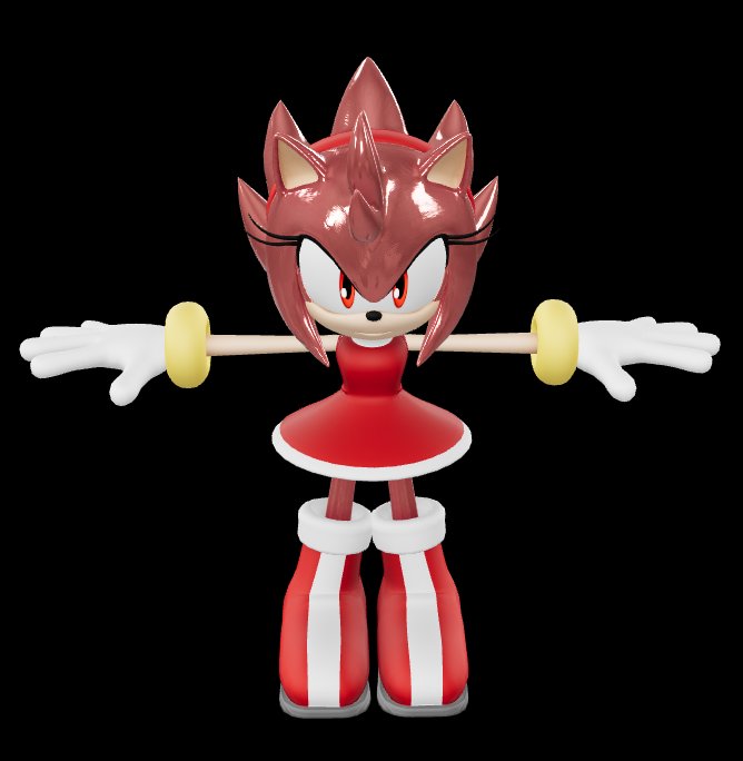 Super Amy Pink 3D Model GLB Free Download