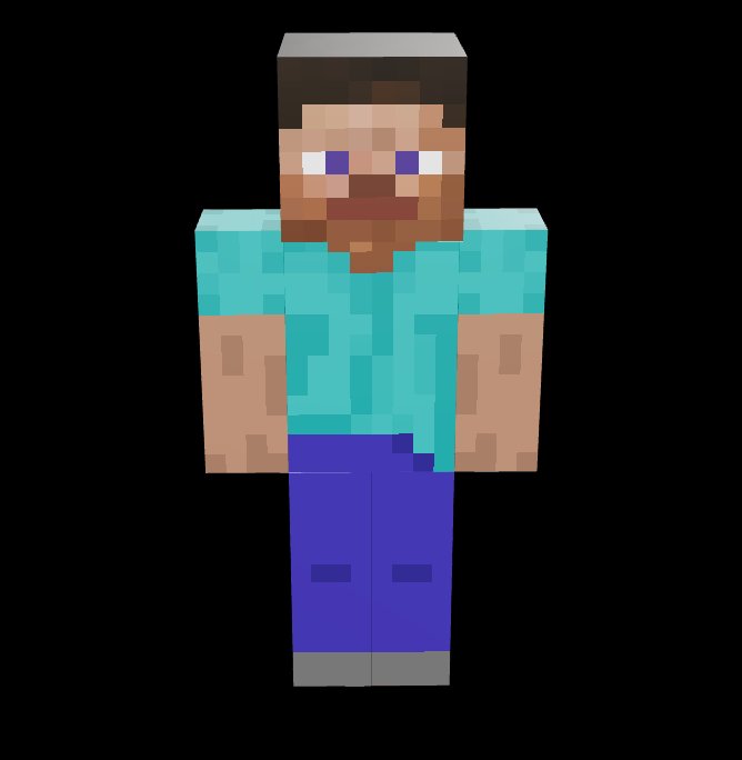 Minecraft Steve 3D Model GLB Free Download for Blender & Unity